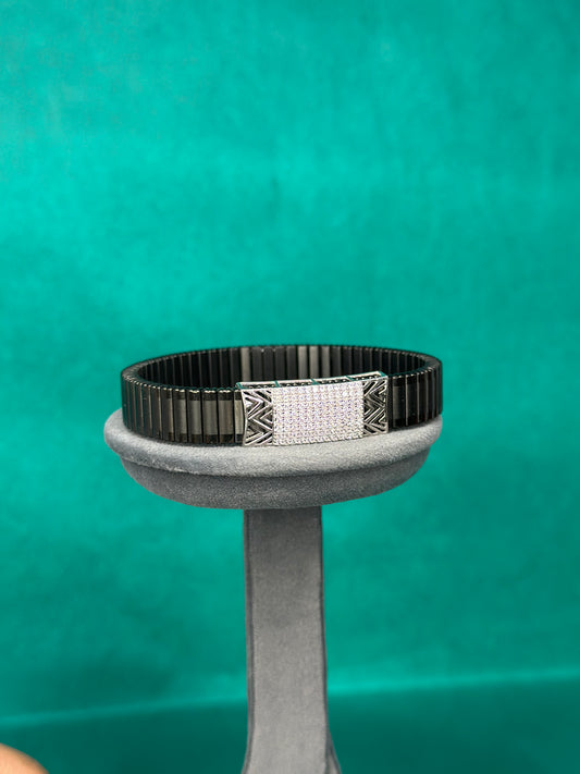 925 Silver Black Edition Adjustable Bracelet