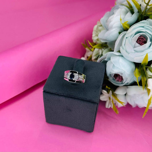 925 Sterling Silver Blue Stone Menβs Ring with Accents