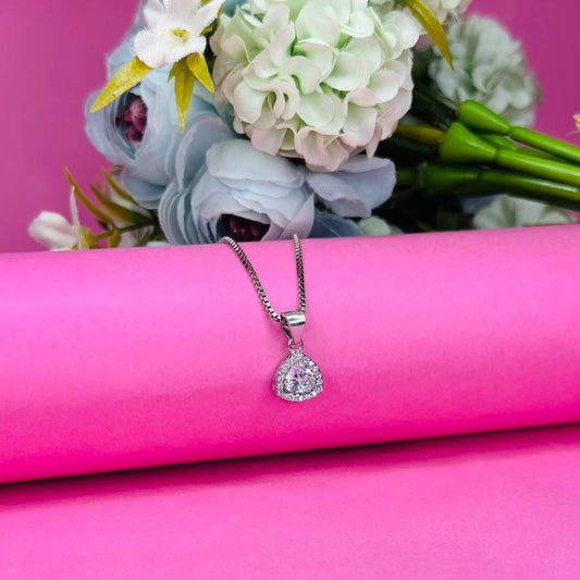 Pure Spark ā 925 Silver Solitaire Pendant Necklace