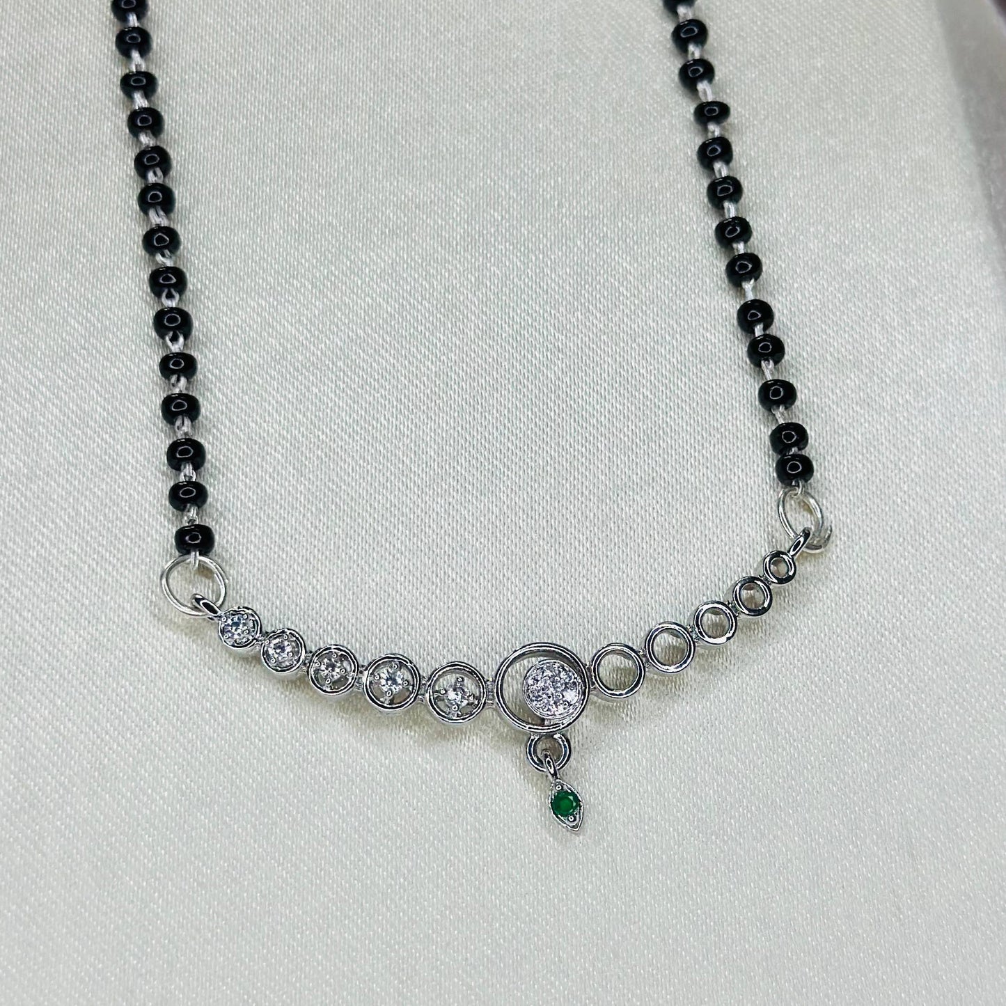 Celestial Circles Mangalsutra – 925 Sterling Silver