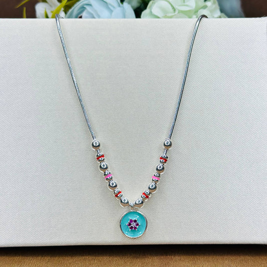 Enchanted Bead Pendant Chain ā 925 Sterling Silver