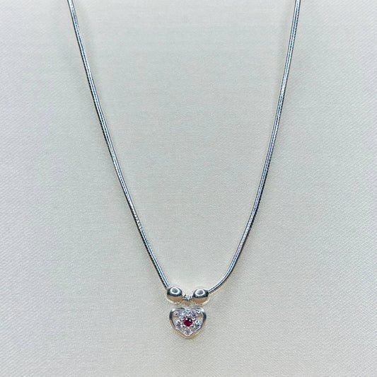 Eternal Heart Pendant Chain ā 925 Sterling Silver