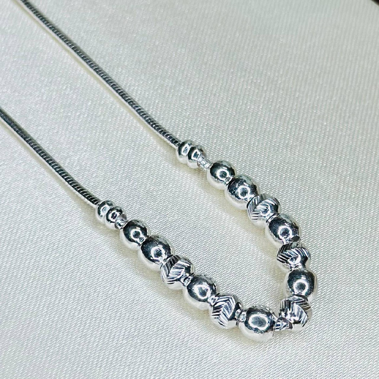 Silver Bead Harmony Chain – 925 Sterling Silver