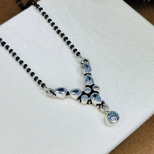 Crystal Elegance Mangalsutra ā 925 Sterling Silver