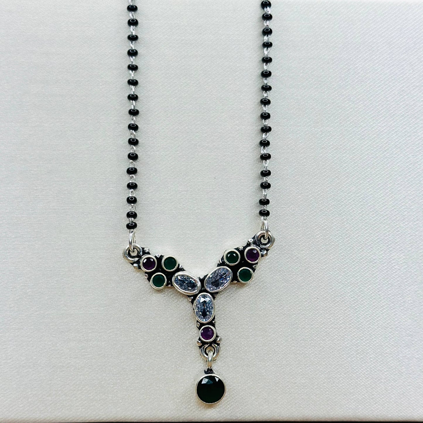 Trinity Charm Mangalsutra – 925 Sterling Silver