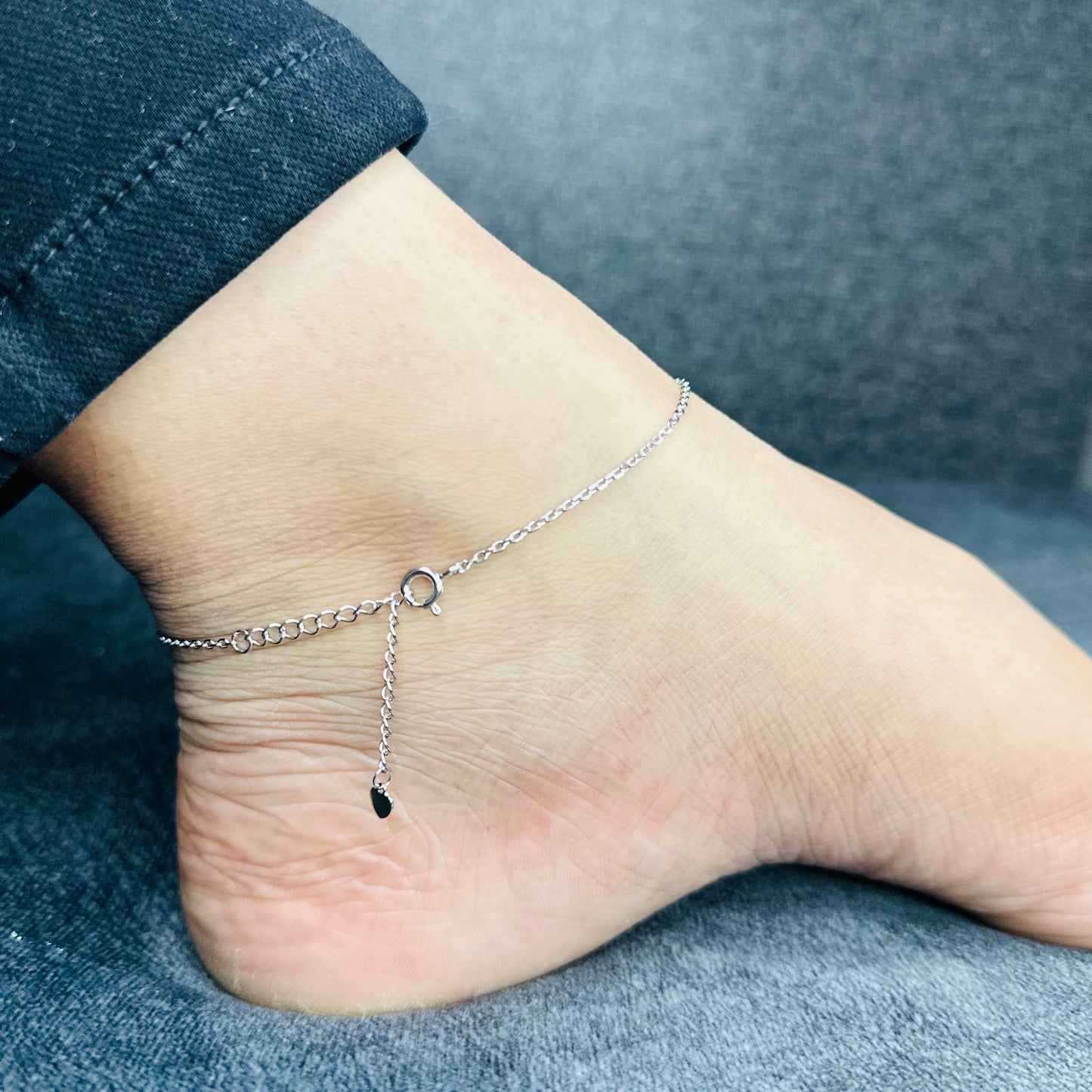 925 Sterling Silver Seashell & Pearl Charm Payal