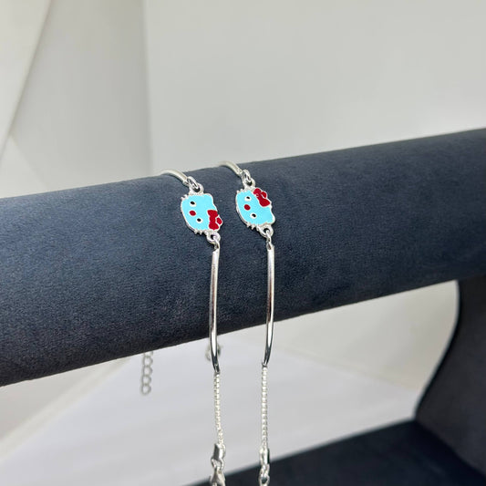Hello Kitty Silver Charm Kids Bracelet