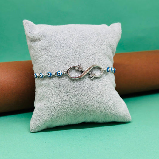 Infinity Blossom Evil Eye Bracelet