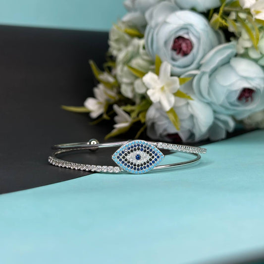 Evil Eye Sparkle Bangle ā 925 Sterling Silver