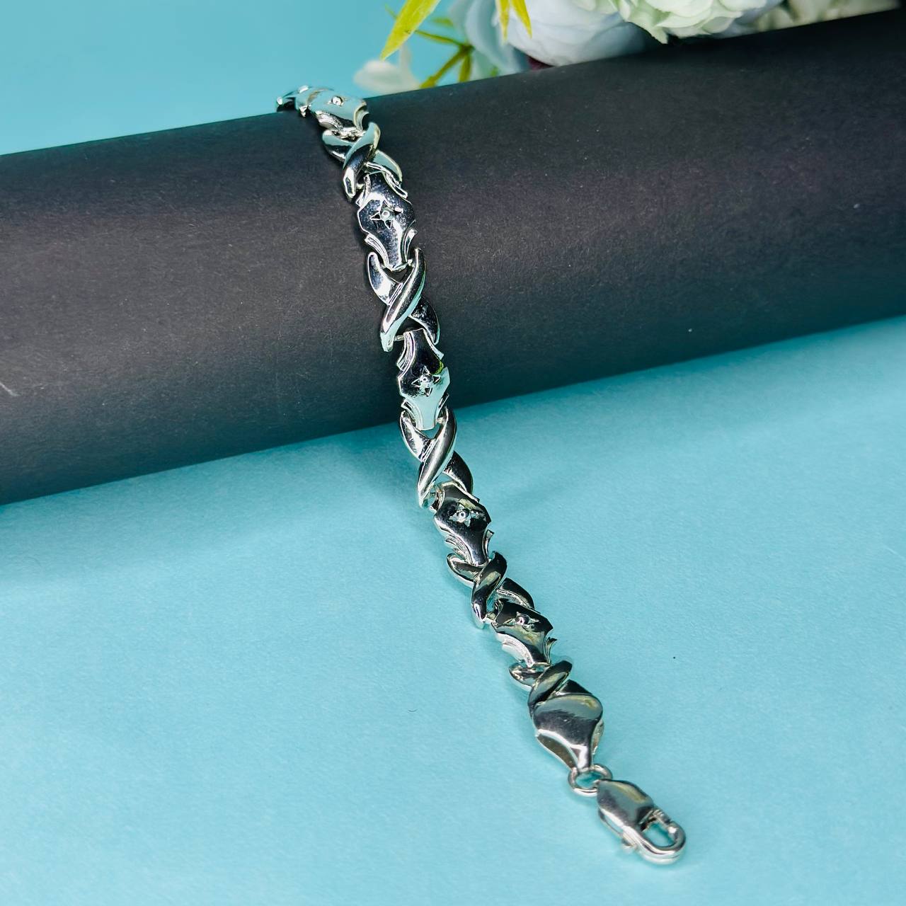 Flame Link Bracelet – 925 Sterling Silver