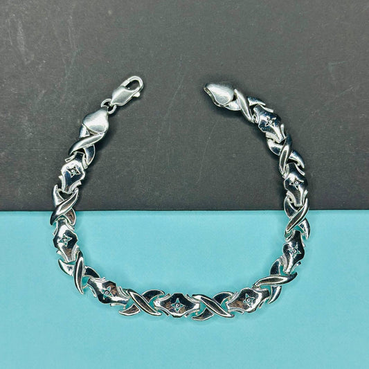 Flame Link Bracelet ā 925 Sterling Silver