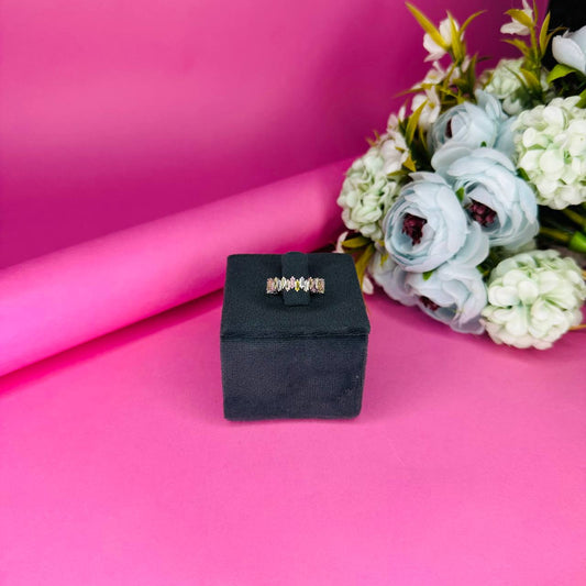 Prism Glow Baguette Eternity Ring ā 925 Sterling Silver