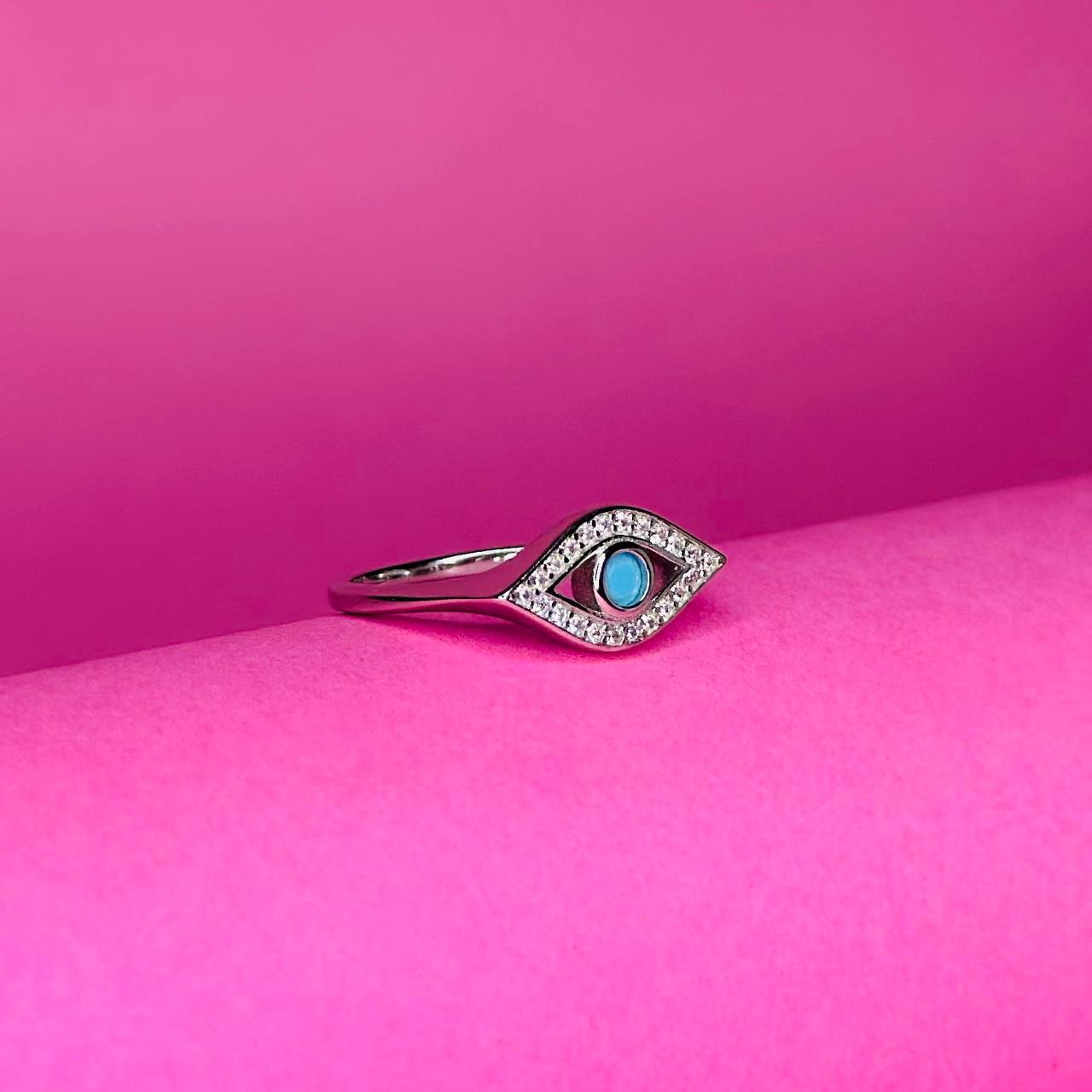 Serene Gaze 925 Silver Evil Eye Ring