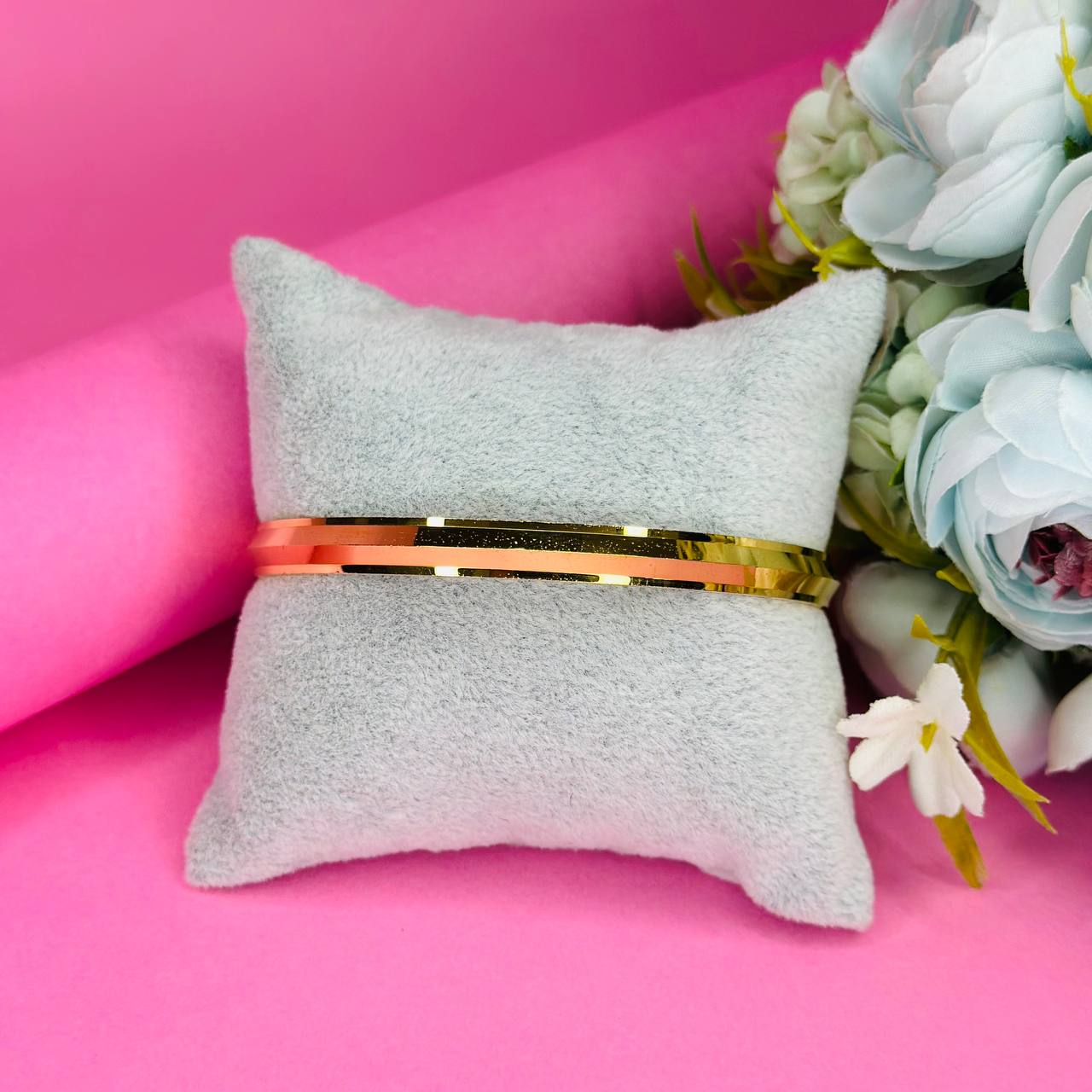 925 Sterling Silver Gold-Plated Men’s Kada