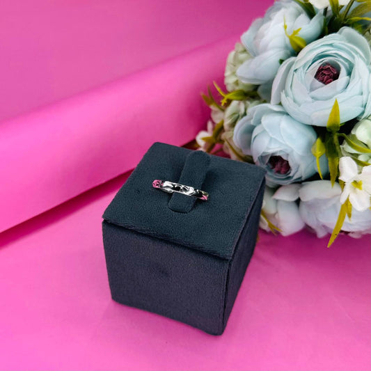 925 Sterling Silver Engraved Heart Band Ring