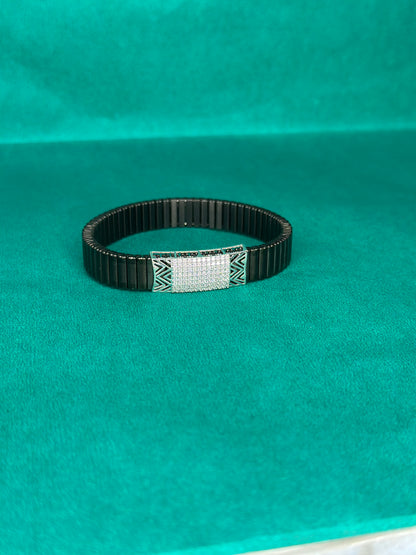 925 Silver Black Edition Adjustable Bracelet