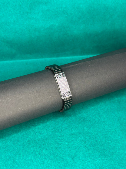 925 Silver Black Edition Adjustable Bracelet