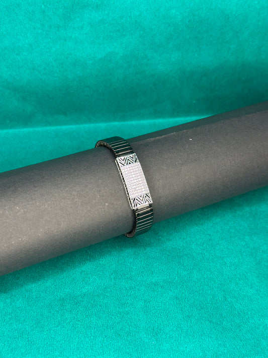 925 Silver Black Edition Adjustable Bracelet