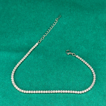 925 Silver Classic Round Tennis Bracelet