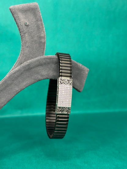 925 Silver Black Edition Adjustable Bracelet