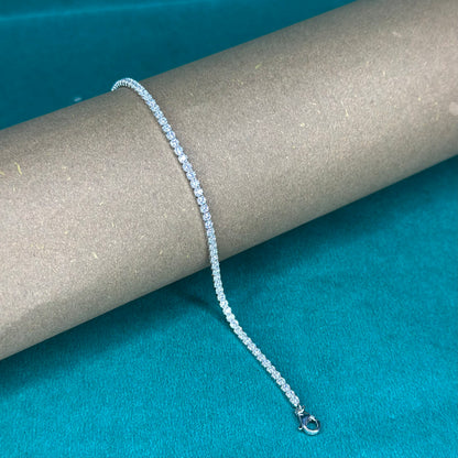 925 Silver Classic Round Tennis Bracelet