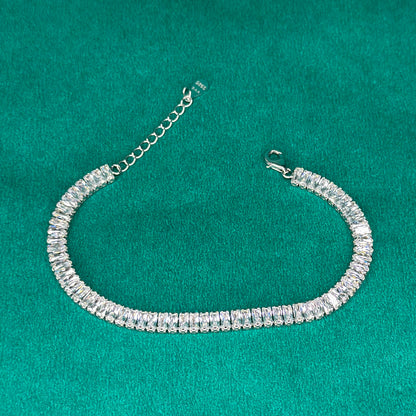 925 Silver Premium Baguette Tennis Bracelet
