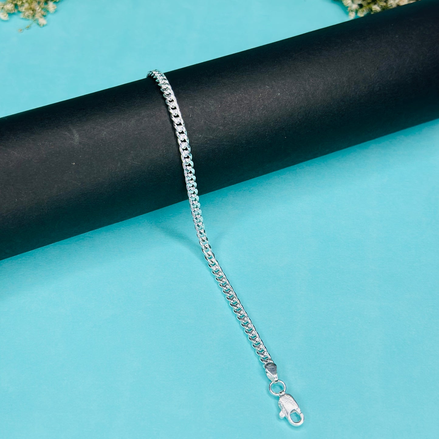 Silver Curb Chain Bracelet