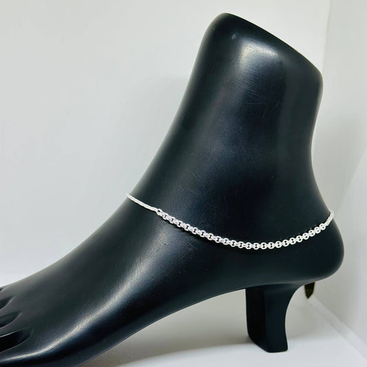 Sterling Silver Classic Link Chain Anklet