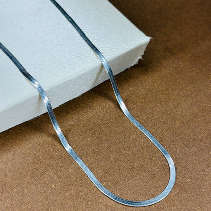 Elegant Pure 925 Silver Snake Chain