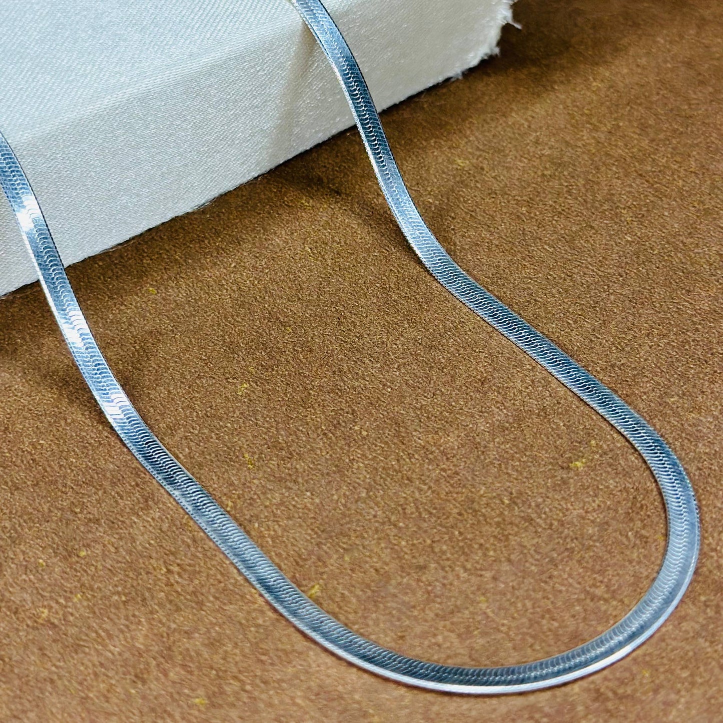 Elegant Pure 925 Silver Snake Chain