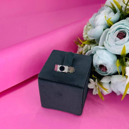 925 Sterling Silver Blue Stone Men’s Band Ring