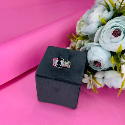 925 Sterling Silver Blue Stone Men’s Ring with Accents