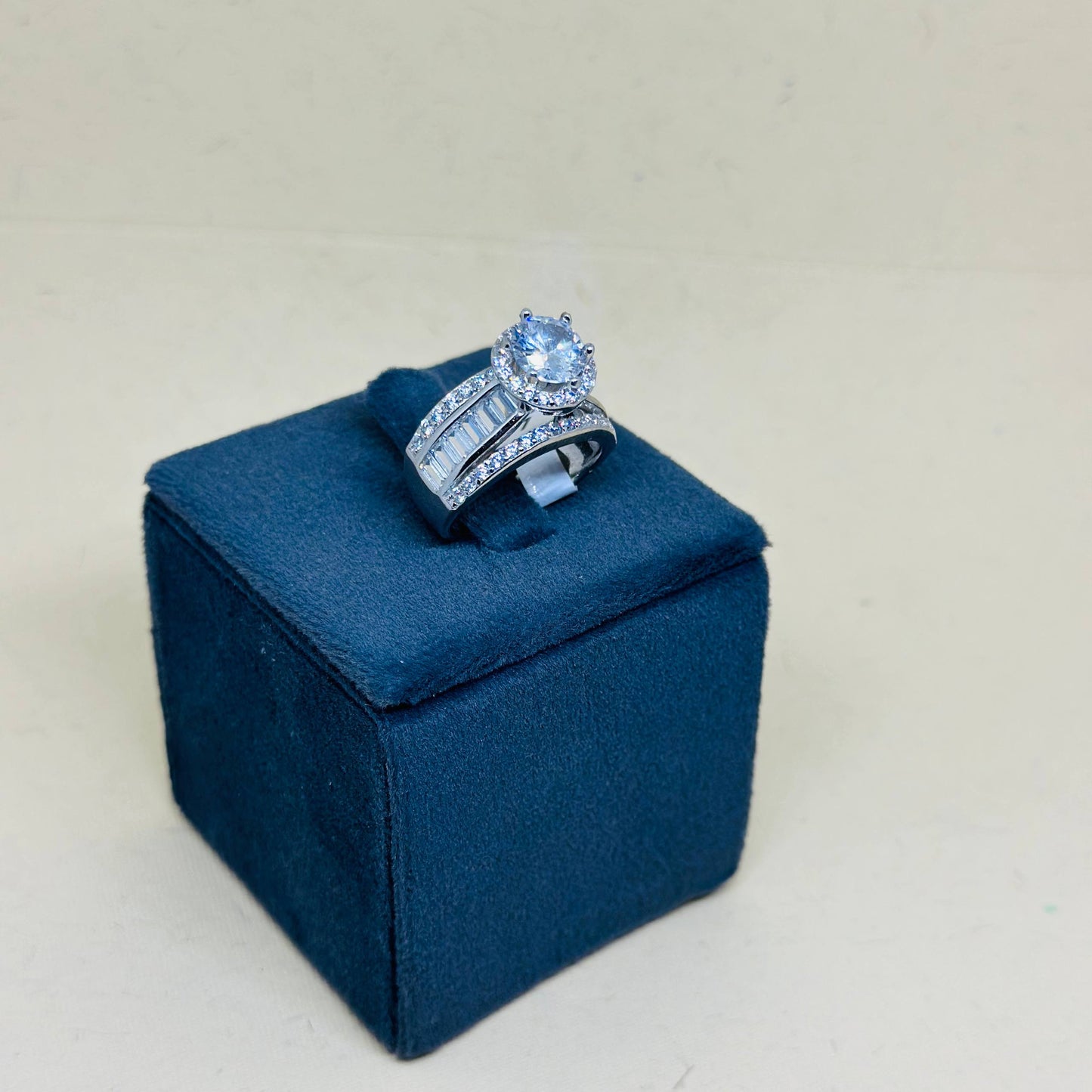 925 Sterling Silver Statement Halo CZ Ring