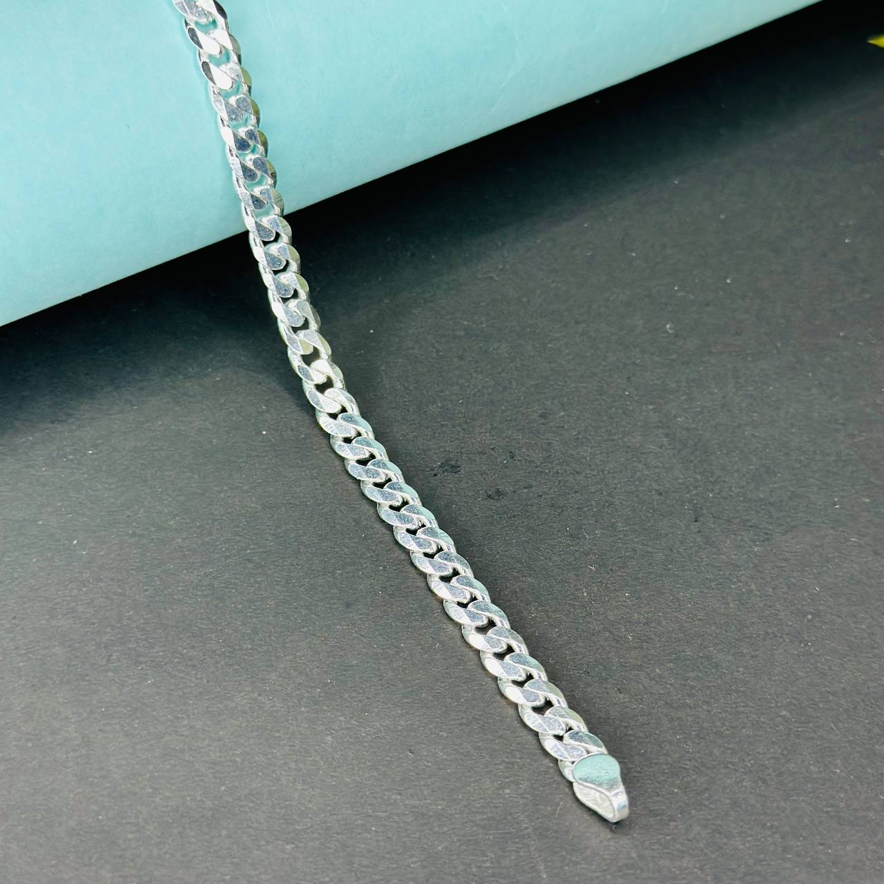 Sleek Curb Chain Bracelet –Sterling Silver