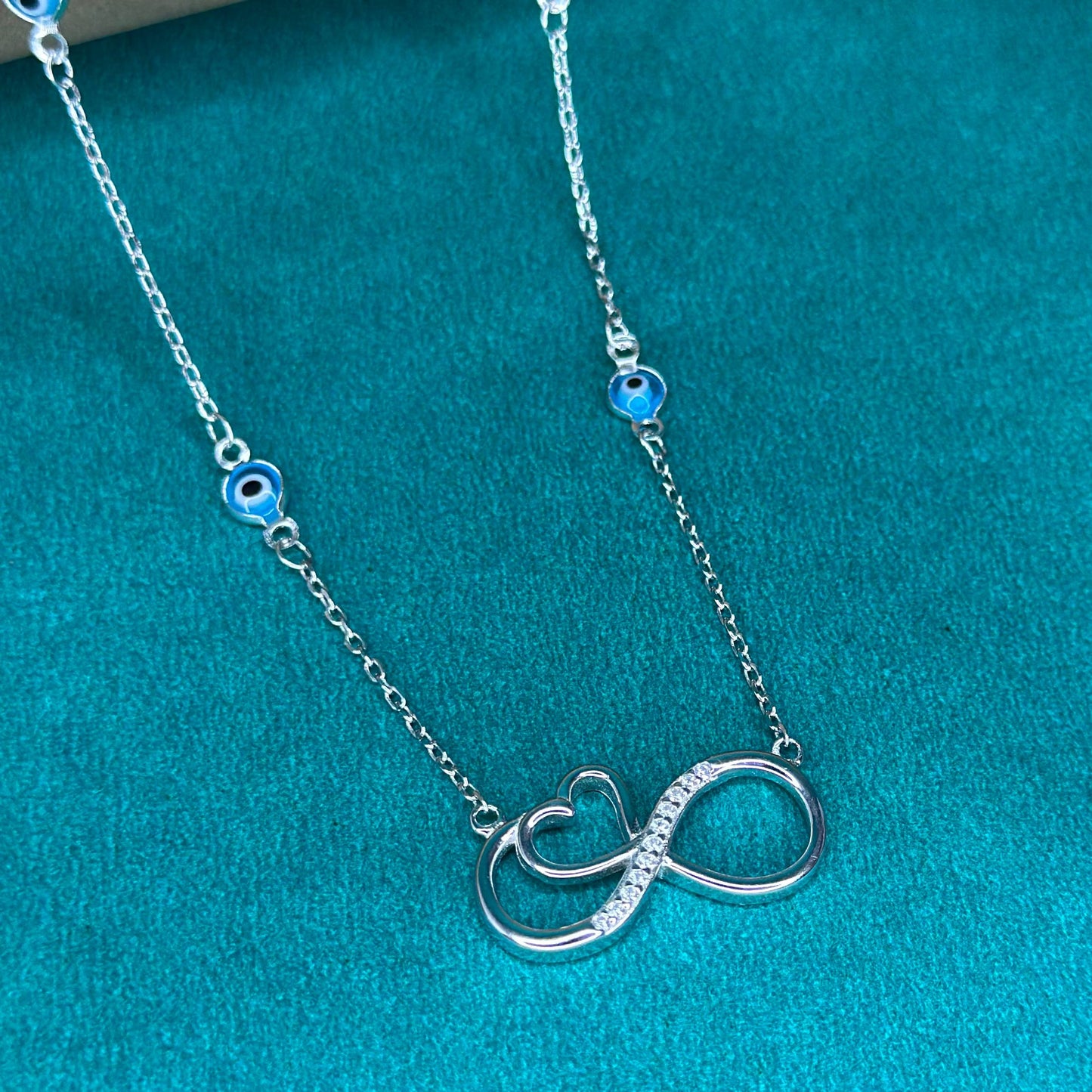 Eternal Heart Infinity Silver Necklace