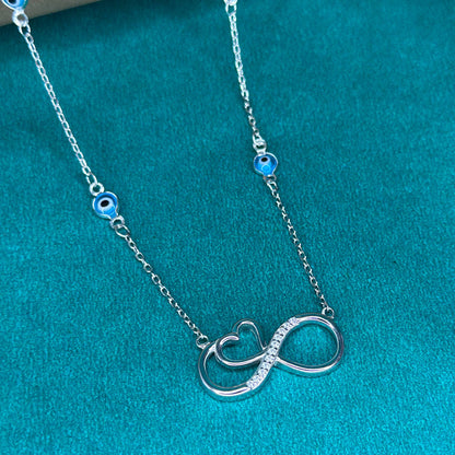 Eternal Heart Infinity Silver Necklace