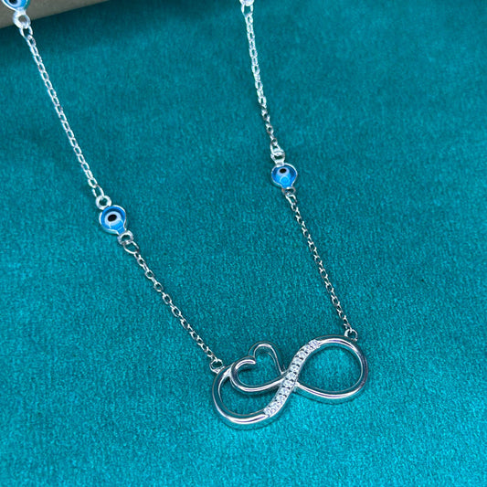 Eternal Heart Infinity Silver Necklace
