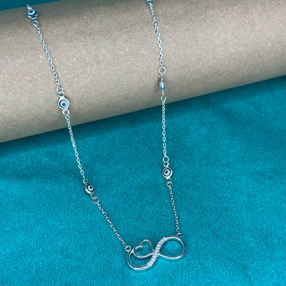 Eternal Heart Infinity Silver Necklace