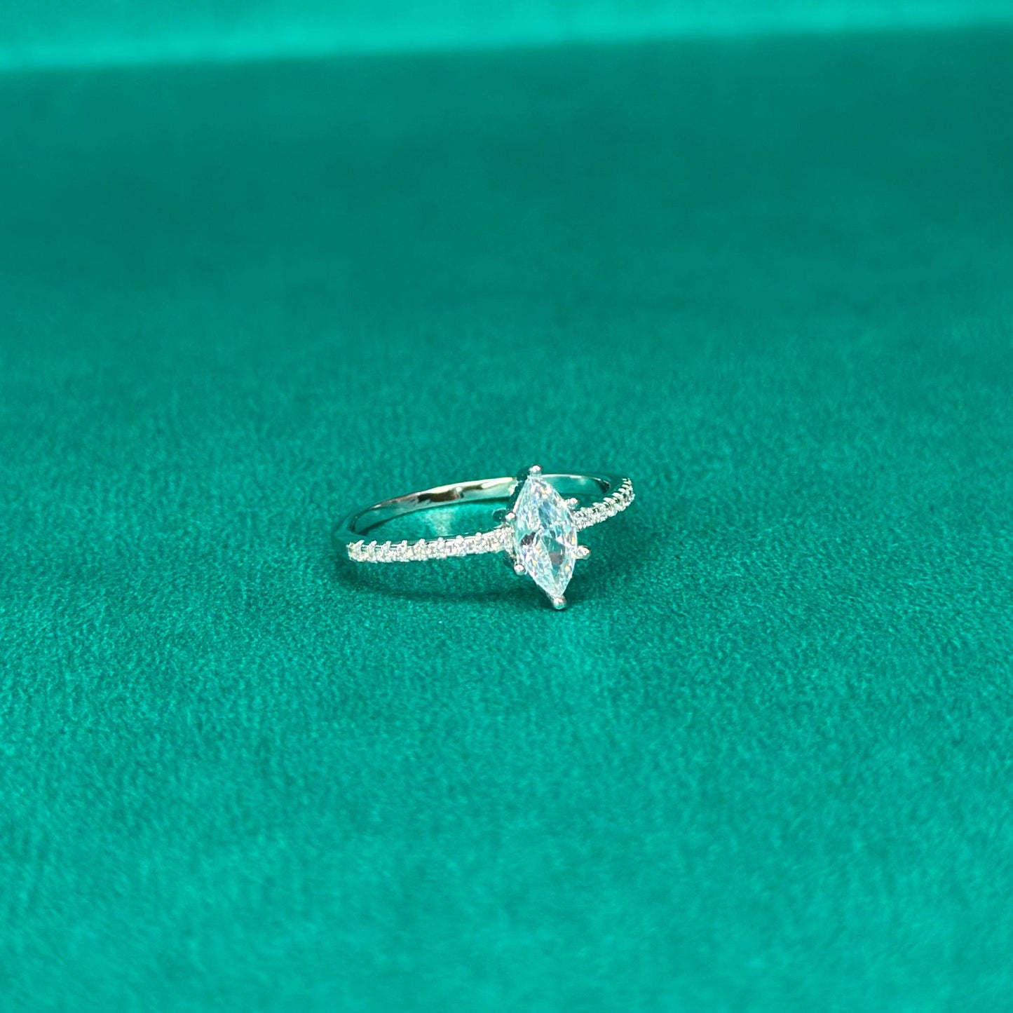 925 Silver Marquise Solitaire Ring