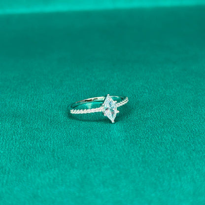 925 Silver Marquise Solitaire Ring