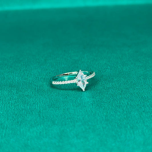 925 Silver Marquise Solitaire Ring