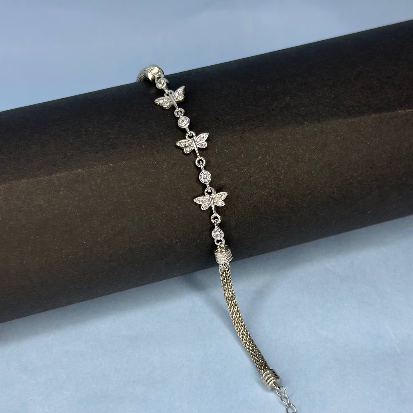 925 Silver Butterfly Charm Bracelet