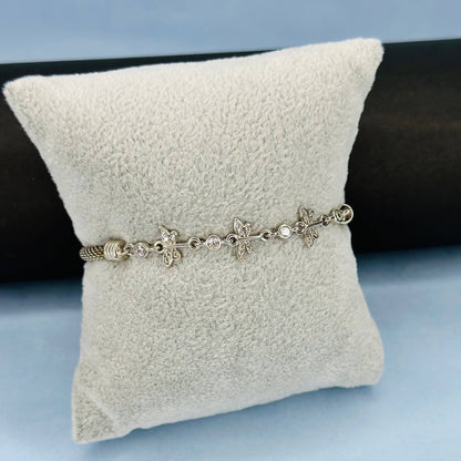 925 Silver Butterfly Charm Bracelet