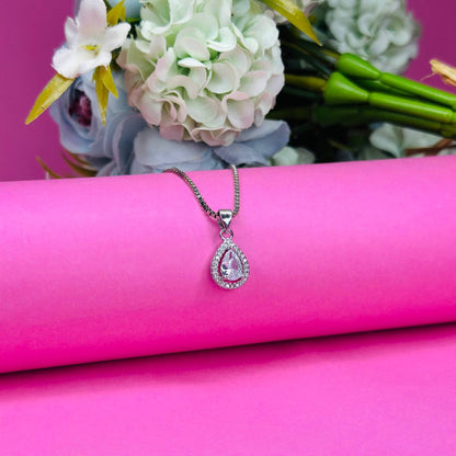 Eternal Drop – 925 Silver Teardrop Pendant Necklace