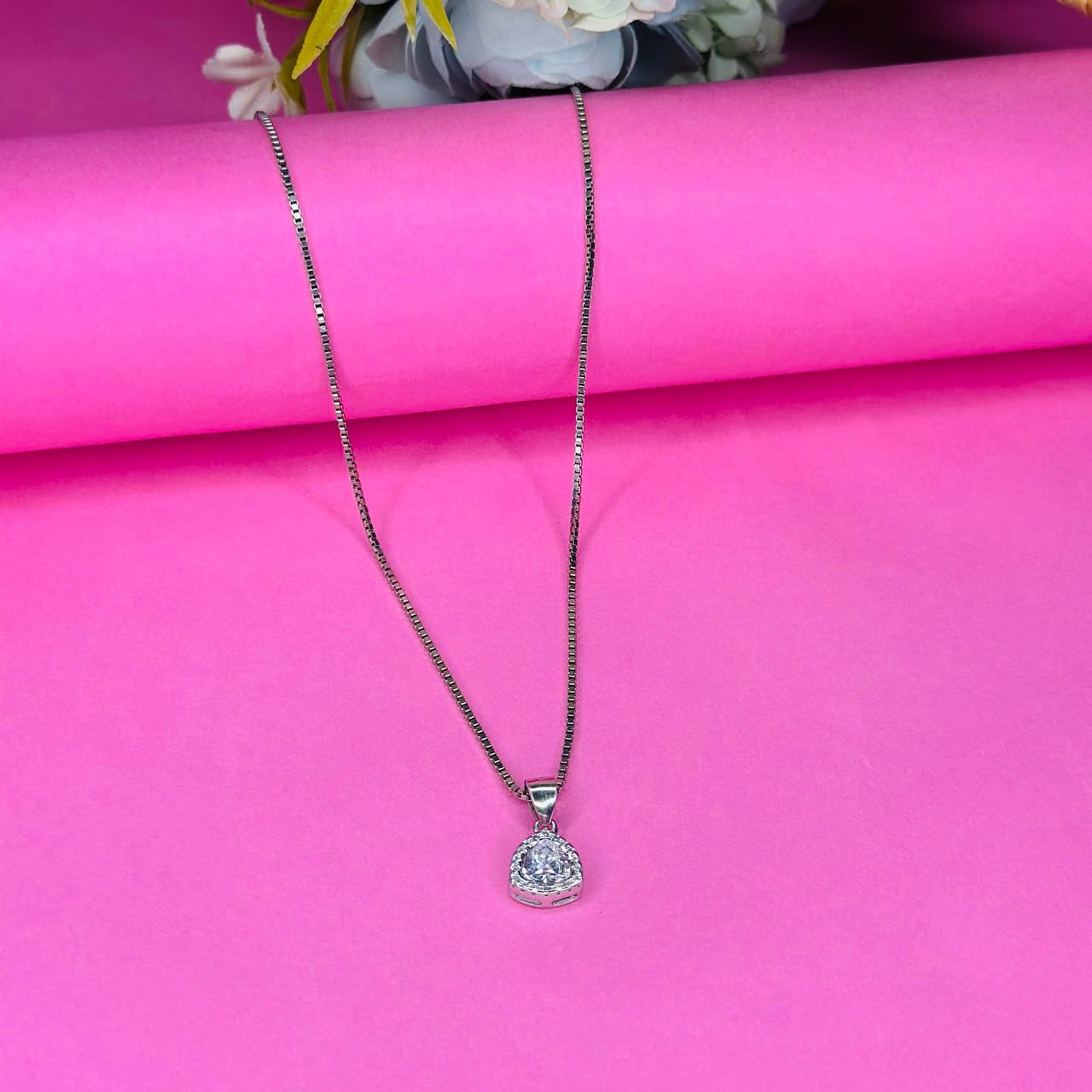 Pure Spark – 925 Silver Solitaire Pendant Necklace