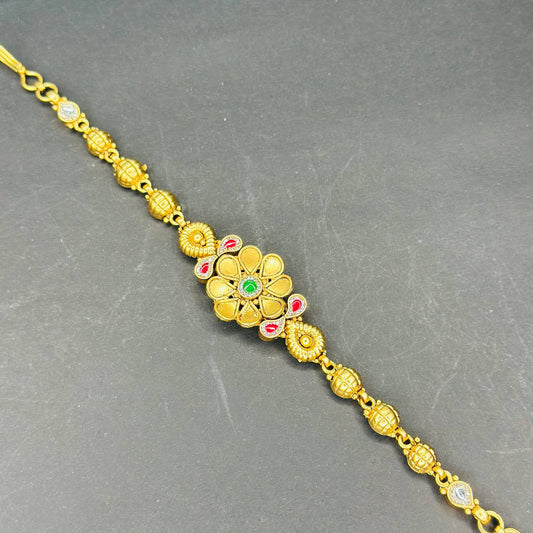 925 Silver Gold Plated Floral Harmony Bracelet