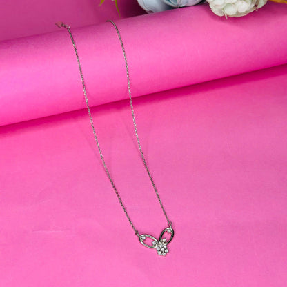 925 Silver Floral Elegance Pendant Necklace