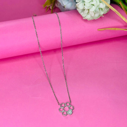 925 Silver Honeycomb Spark Necklace