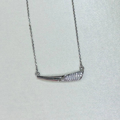 925 Silver Sleek Wave Pendant Necklace