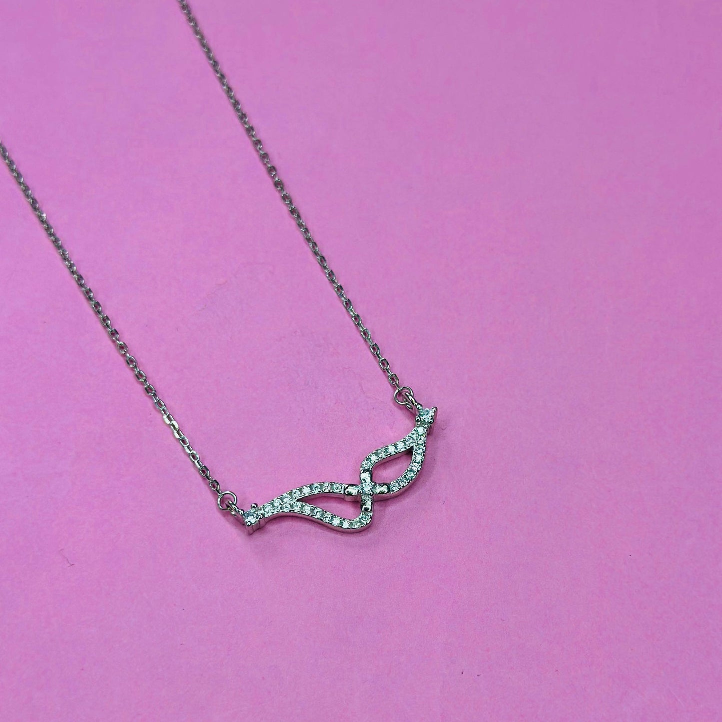 925 Silver Infinity Sparkle Necklace